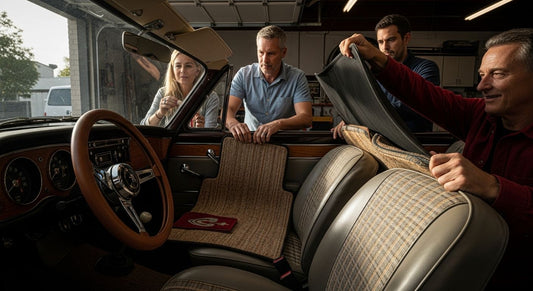 vintage car accessories, classic car interior, restoration