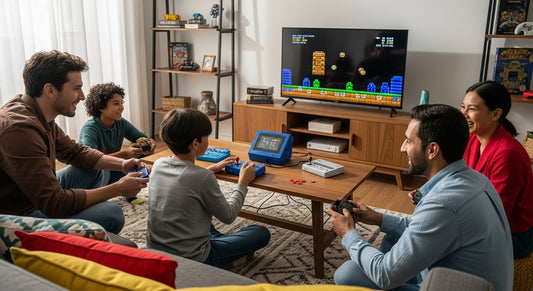 budget retro console, nostalgic gaming, family