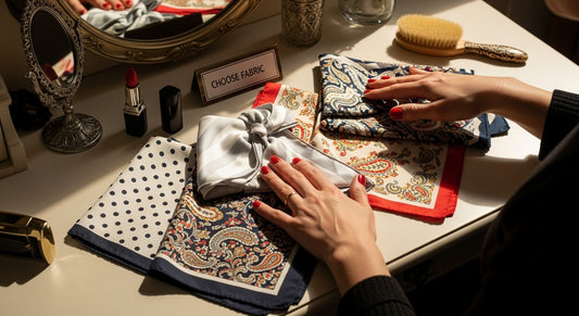 retro headscarf fabric selection