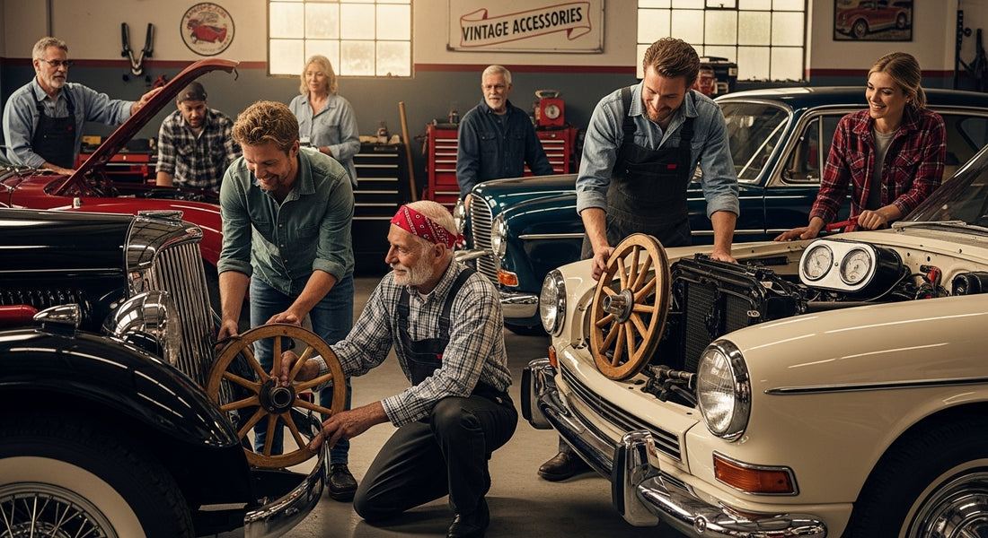 vintage vehicle accessories garage