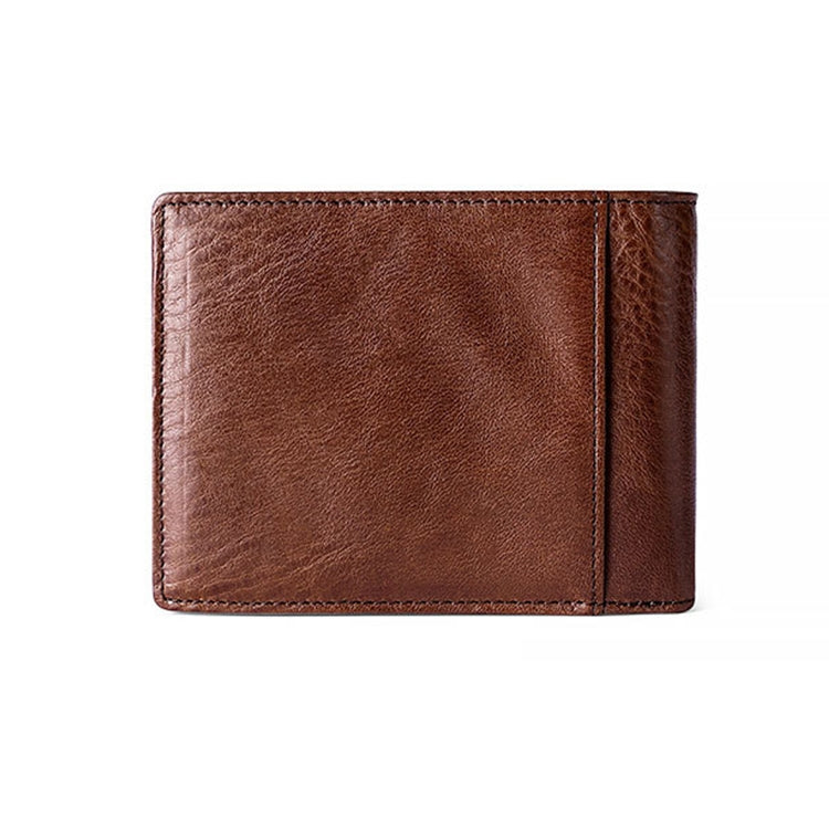 8016 Retro Cowhide Leather Multiple Card Slots Wallet compatible with Men, with Removable Card Holder, 8016