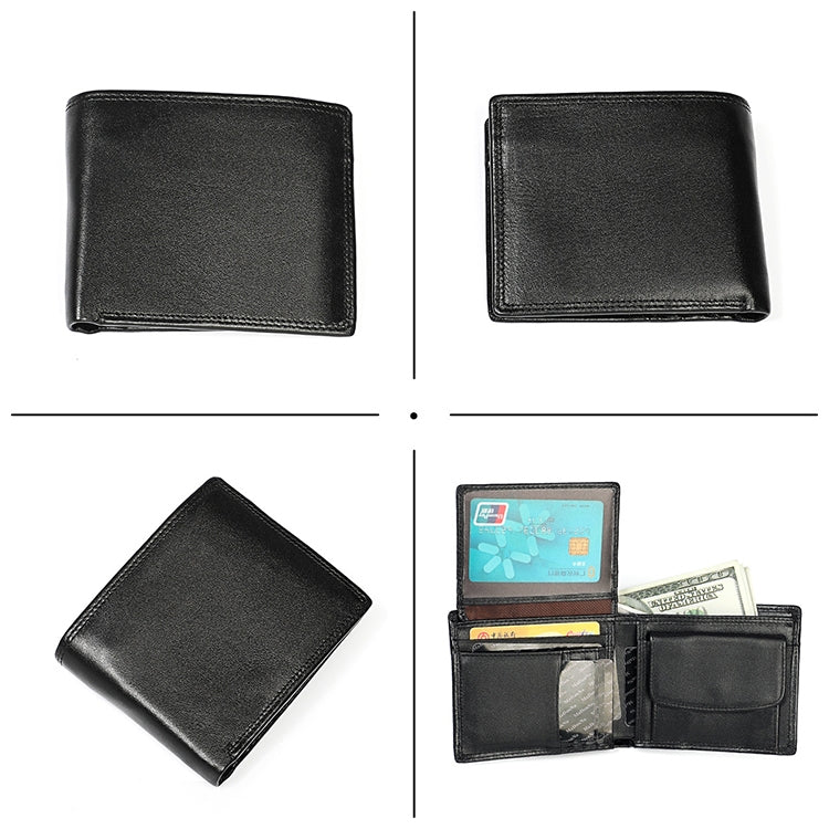 8020 Horizontal Retro Crazy Horse Texture Leather Anti-magnetic RFID Wallet Clutch Bag for Men, with Card Slots