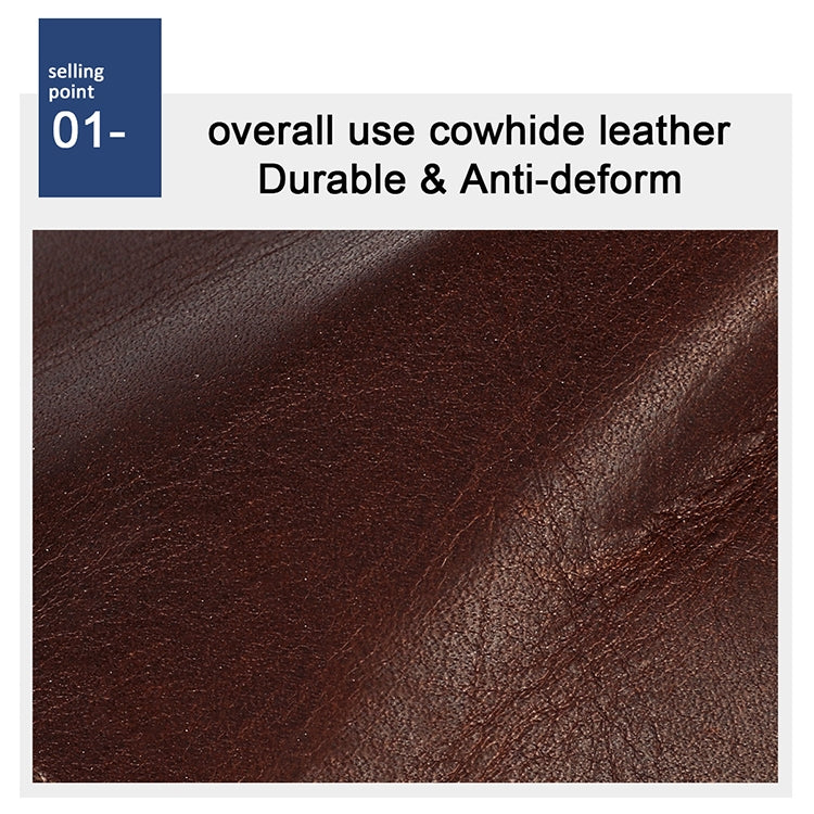 8020 Horizontal Retro Crazy Horse Texture Leather Anti-magnetic RFID Wallet Clutch Bag compatible with Men, with Card Slots, 8020 Yellowish-brown