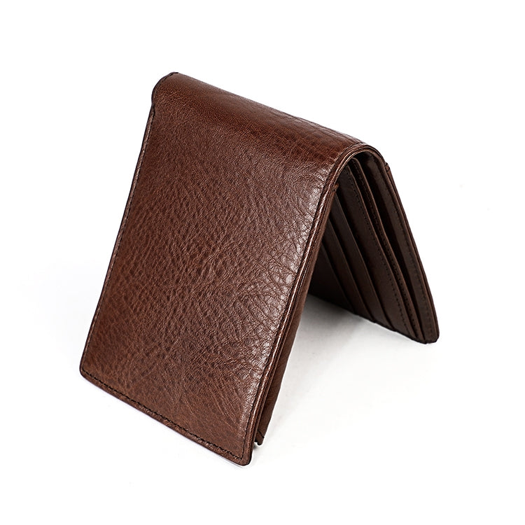 8018 Antimagnetic RFID Retro Fashion Crazy Horse Texture Leather Wallet compatible with Men and Women, 8018