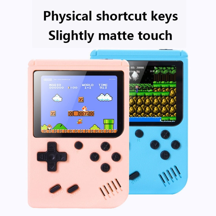 MK800 3.0 inch Macaron Mini Retro Classic Handheld Game Console compatible with Kids Built-in 800 Games, Support AV Output, MK800 / Blue