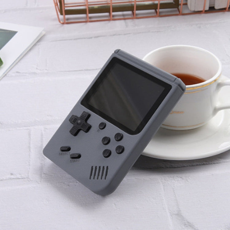 MK500 Macaron Mini Retro Classic Handheld Game Console compatible with Kids Built-in 500 Games, Support AV Output, MK500 / Grey