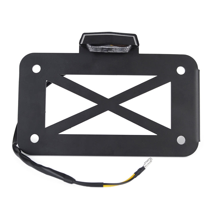 Motorcycle American Cruise Retro License Plate Holder with Light, License Plate Holder