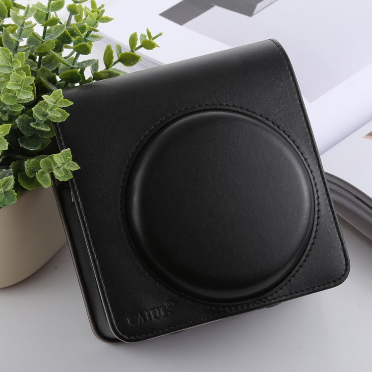 Retro Style Full Body Camera PU Leather Case Bag with Strap compatible with FUJIFILM instax SQUARE SQ6, Compatible with FUJI SQ6