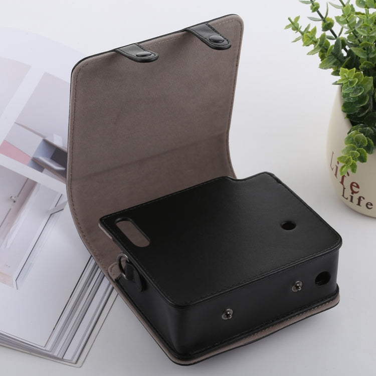 Retro Style Full Body Camera PU Leather Case Bag with Strap compatible with FUJIFILM instax SQUARE SQ6, Compatible with FUJI SQ6