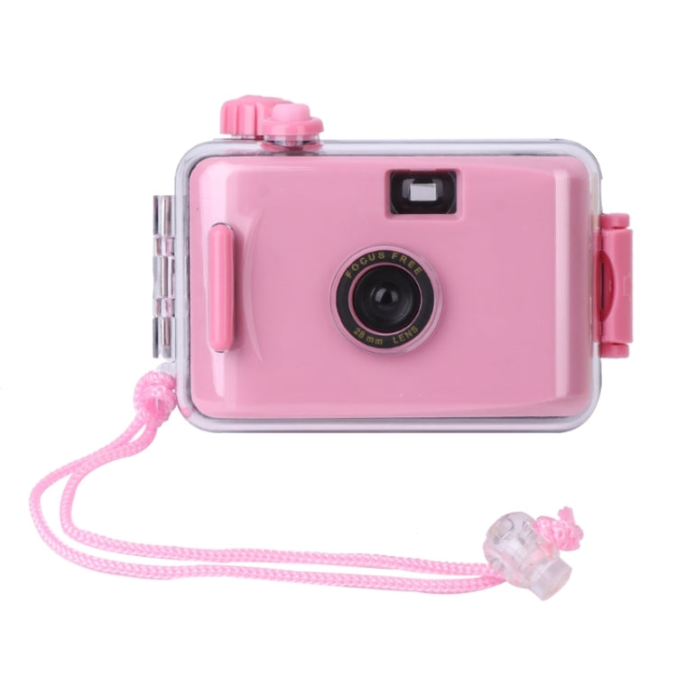 SUC4 5m Waterproof Retro Film Camera Mini Point-and-shoot Camera compatible with Children, Pink
