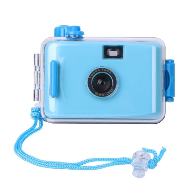 SUC4 5m Waterproof Retro Film Camera Mini Point-and-shoot Camera compatible with Children, Baby Blue