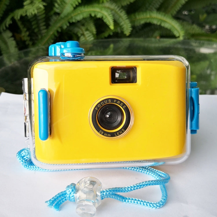 SUC4 5m Waterproof Retro Film Camera Mini Point-and-shoot Camera compatible with Children, Yellow