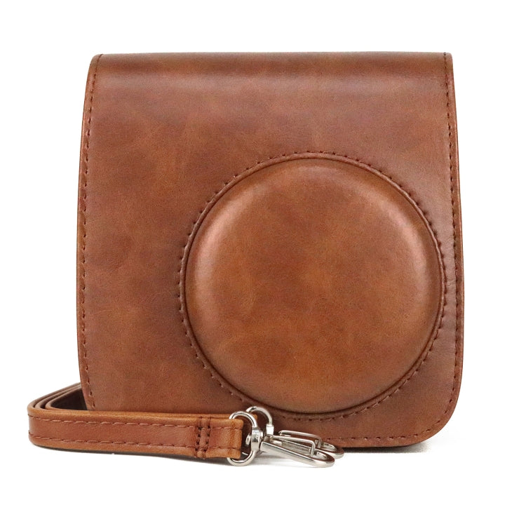 Retro Full Body PU Leather Case Camera Bag with Strap compatible with FUJIFILM instax mini 7+, Compatible with FUJIFILM instax mini 7+