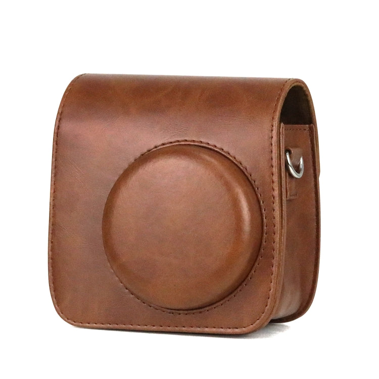 Retro Full Body PU Leather Case Camera Bag with Strap compatible with FUJIFILM instax mini 7+, Compatible with FUJIFILM instax mini 7+