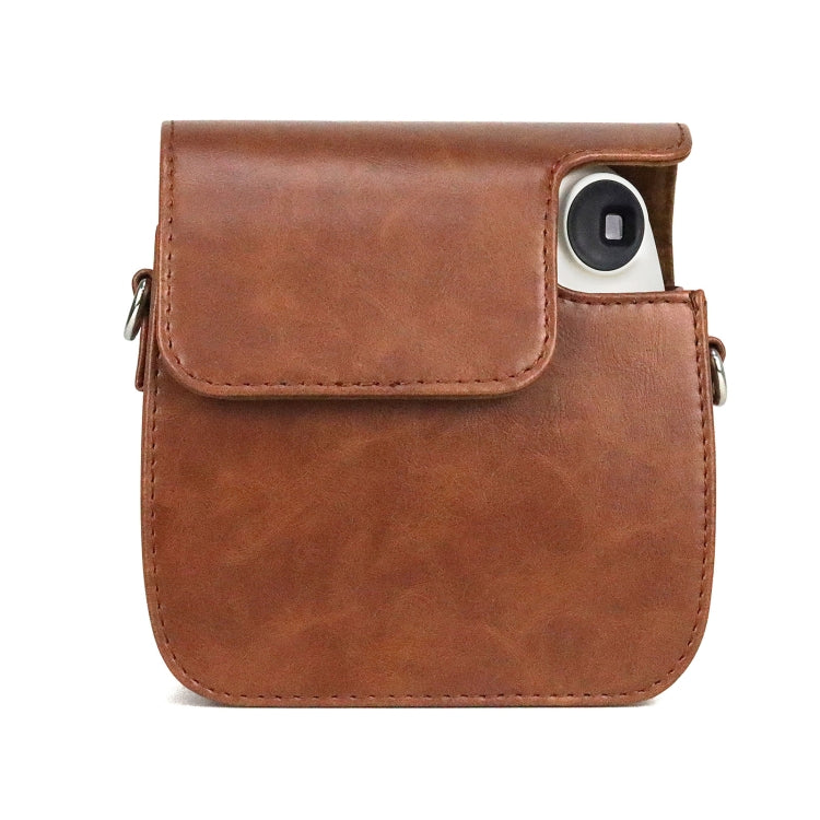 Retro Full Body PU Leather Case Camera Bag with Strap compatible with FUJIFILM instax mini 7+, Compatible with FUJIFILM instax mini 7+