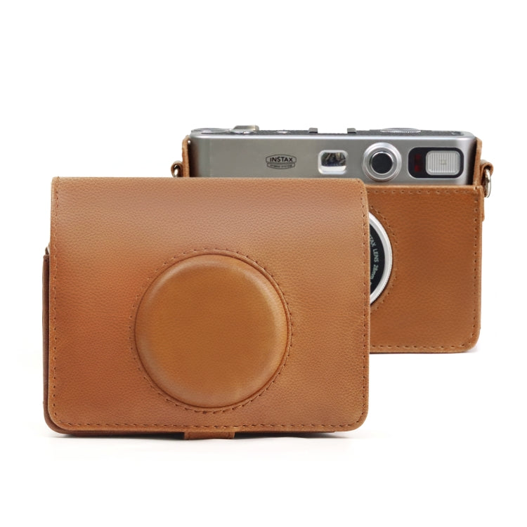 Retro Full Body Camera PU Leather Case Bag with Strap compatible with FUJIFILM instax mini Evo, Compatible with FUJIFILM instax mini Evo Retro