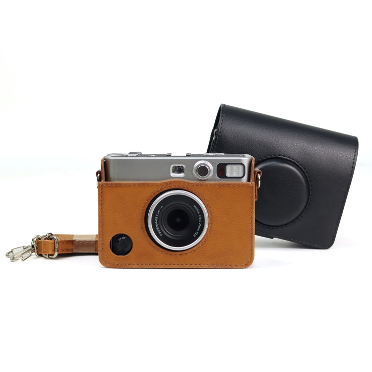 Retro Full Body Camera PU Leather Case Bag with Strap compatible with FUJIFILM instax mini Evo, Compatible with FUJIFILM instax mini Evo Retro