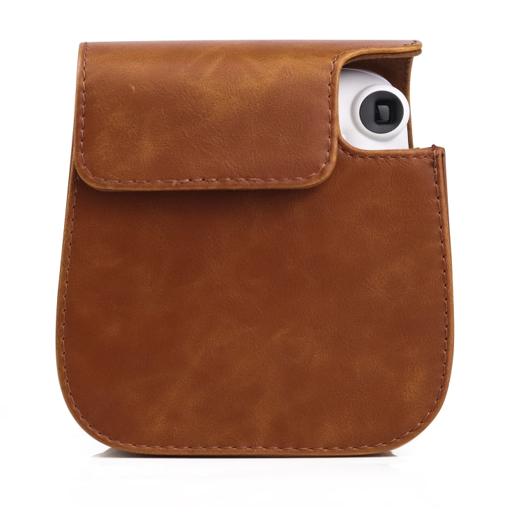 Retro Full Body Camera Leather Case Bag with Strap compatible with FUJIFILM Instax mini 11, Compatible with FUJIFILM Instax mini 11