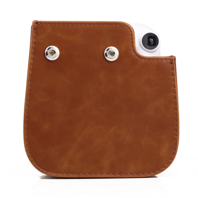 Retro Full Body Camera Leather Case Bag with Strap compatible with FUJIFILM Instax mini 11, Compatible with FUJIFILM Instax mini 11