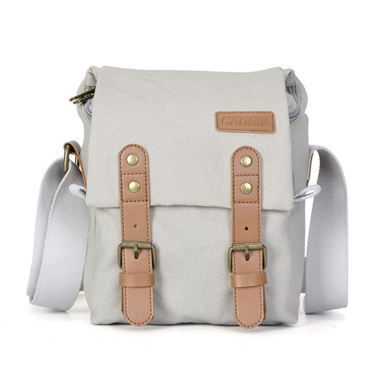 CADEN N1 Simple Retro Multifunctional Canvas Waterproof Digital Camera Photography Bag, N1 Simple Beige White