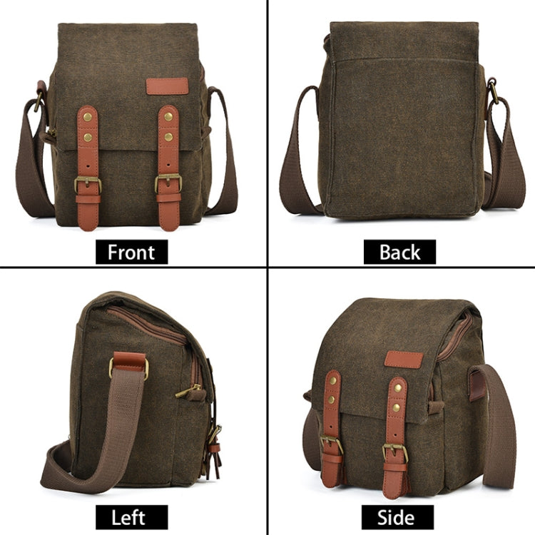 CADEN N1 Simple Retro Multifunctional Canvas Waterproof Digital Camera Photography Bag, N1 Simple Beige White