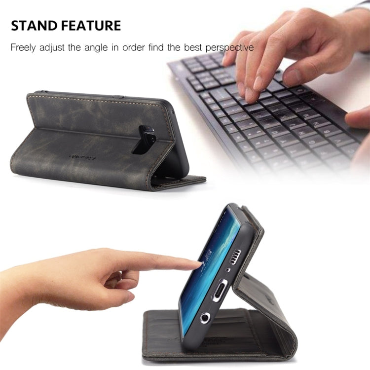 CaseMe-013 Multifunctional Retro Frosted Horizontal Flip Leather Case with Card Slot & Holder & Wallet, for Galaxy S8 Plus