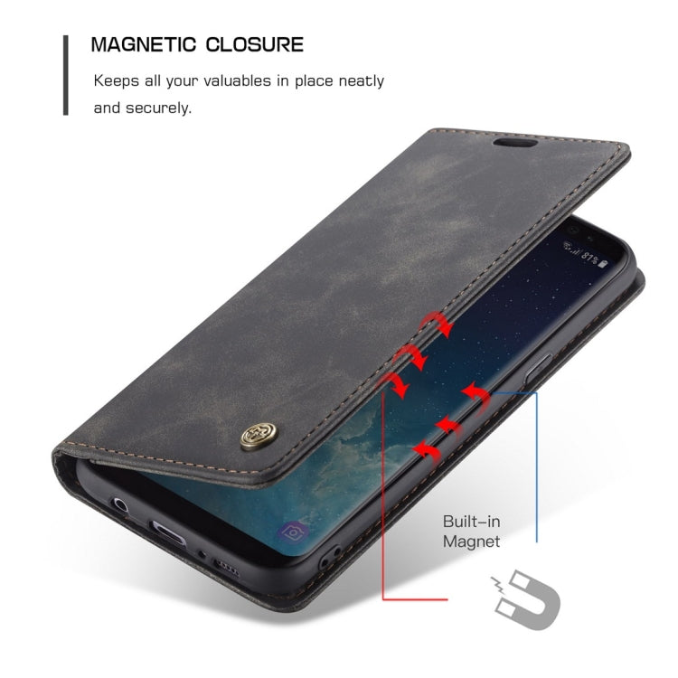 CaseMe-013 Multifunctional Retro Frosted Horizontal Flip Leather Case with Card Slot & Holder & Wallet, for Galaxy S8 Plus