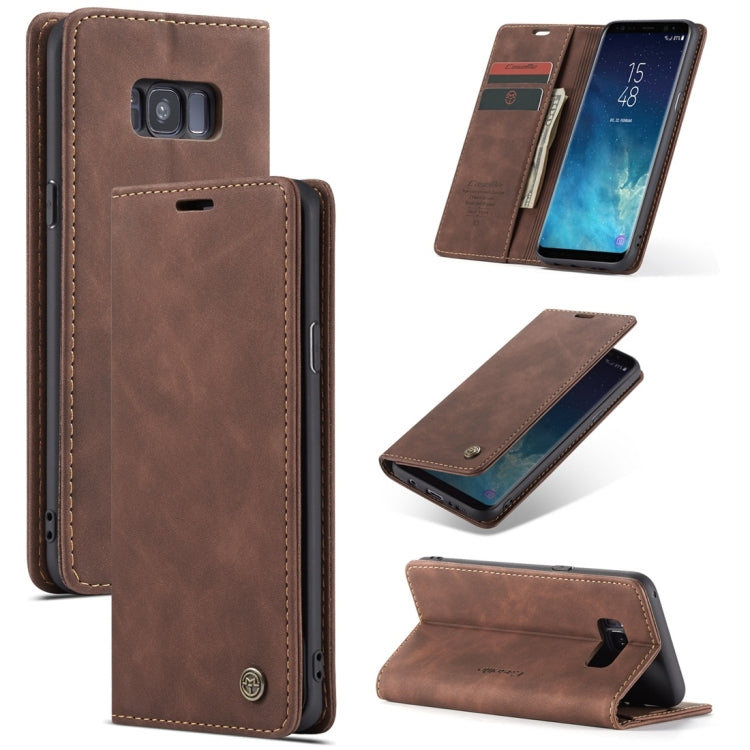 CaseMe-013 Multifunctional Retro Frosted Horizontal Flip Leather Case with Card Slot & Holder & Wallet, for Galaxy S8 Plus