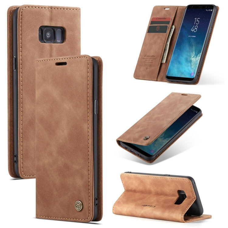 CaseMe-013 Multifunctional Retro Frosted Horizontal Flip Leather Case with Card Slot & Holder & Wallet, for Galaxy S8 Plus