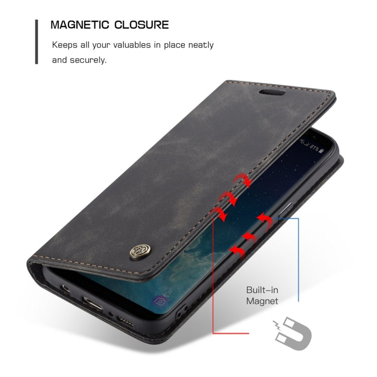 CaseMe-013 Multifunctional Retro Frosted Horizontal Flip Leather Case with Card Slot & Holder & Wallet, for Galaxy S8