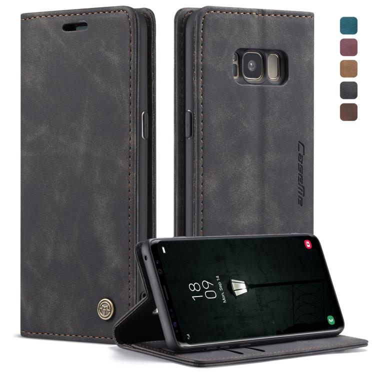 CaseMe-013 Multifunctional Retro Frosted Horizontal Flip Leather Case with Card Slot & Holder & Wallet, for Galaxy S8