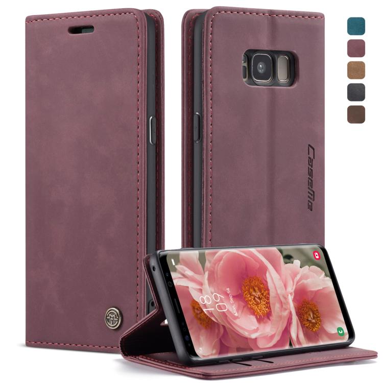 CaseMe-013 Multifunctional Retro Frosted Horizontal Flip Leather Case with Card Slot & Holder & Wallet, for Galaxy S8