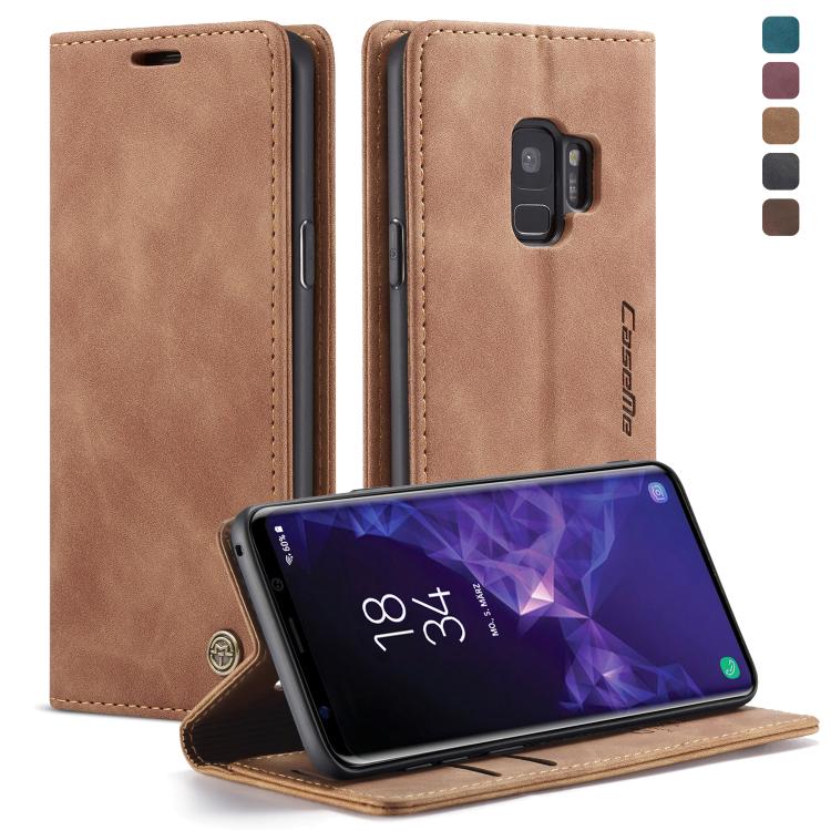 CaseMe-013 Multifunctional Retro Frosted Horizontal Flip Leather Case with Card Slot & Holder & Wallet, for Galaxy S9