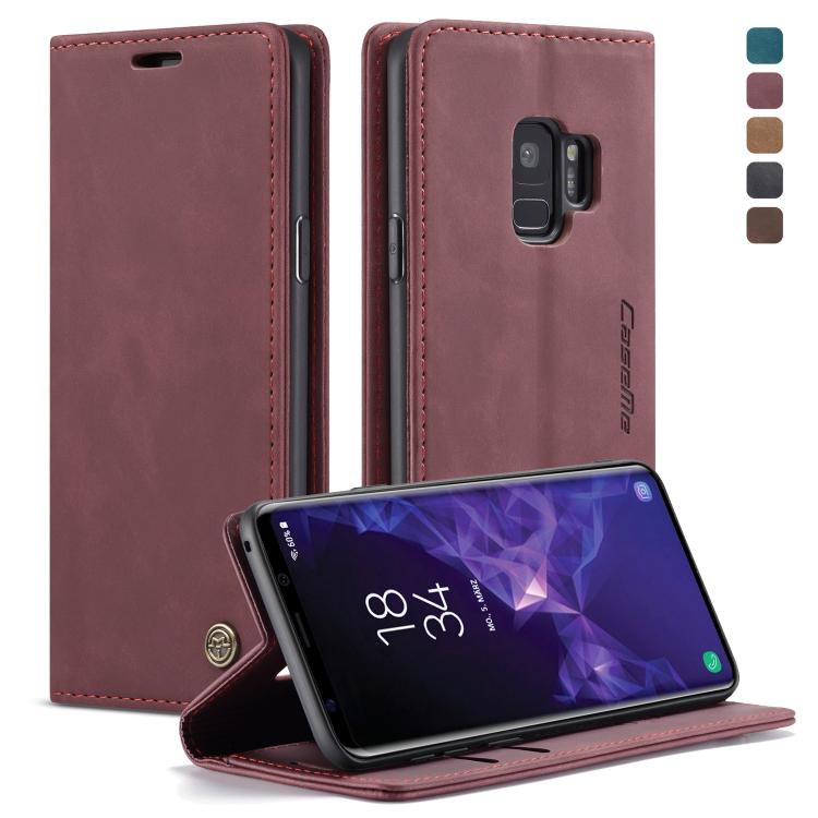CaseMe-013 Multifunctional Retro Frosted Horizontal Flip Leather Case with Card Slot & Holder & Wallet, for Galaxy S9