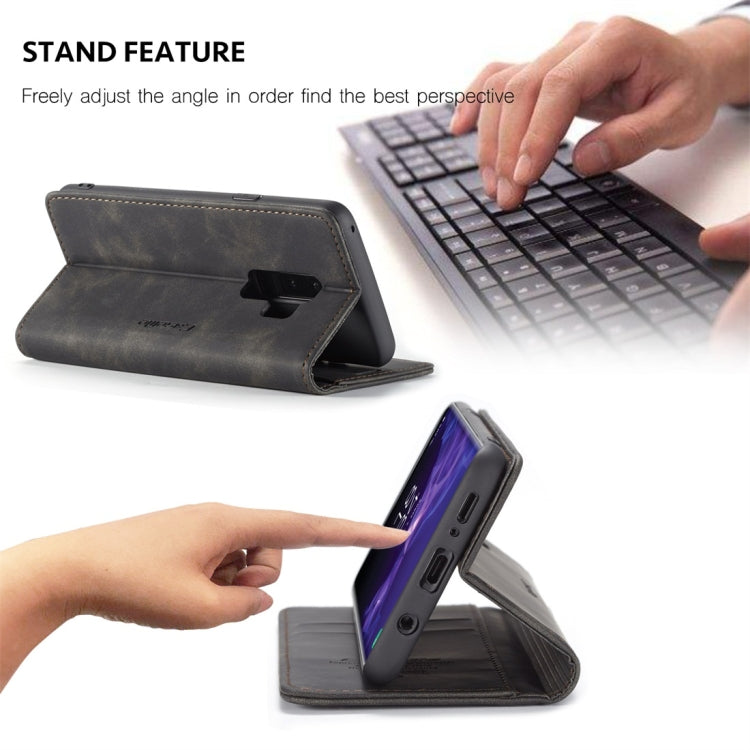 CaseMe-013 Multifunctional Retro Frosted Horizontal Flip Leather Case with Card Slot & Holder & Wallet, for Galaxy S9 Plus