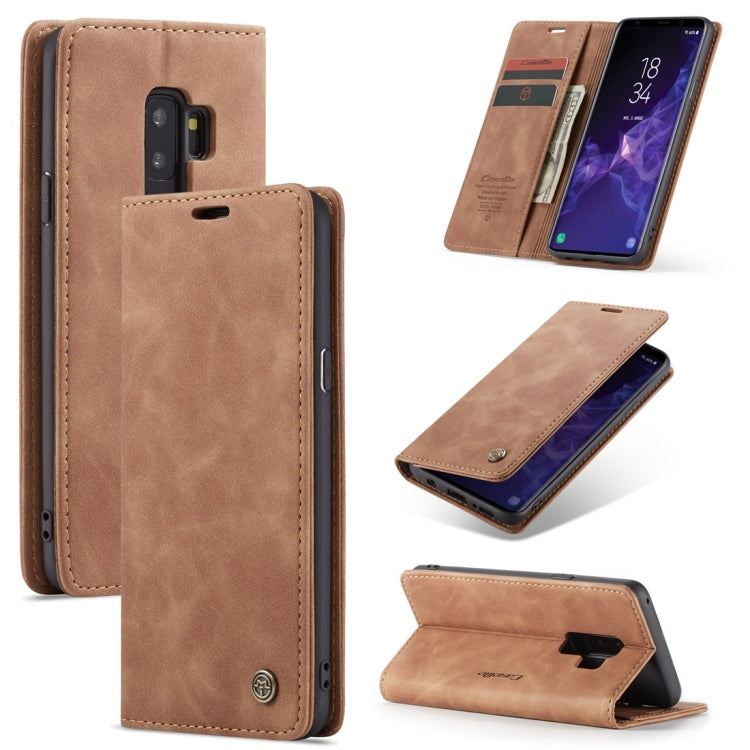 CaseMe-013 Multifunctional Retro Frosted Horizontal Flip Leather Case with Card Slot & Holder & Wallet, for Galaxy S9 Plus