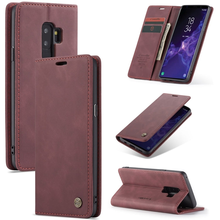 CaseMe-013 Multifunctional Retro Frosted Horizontal Flip Leather Case with Card Slot & Holder & Wallet, for Galaxy S9 Plus
