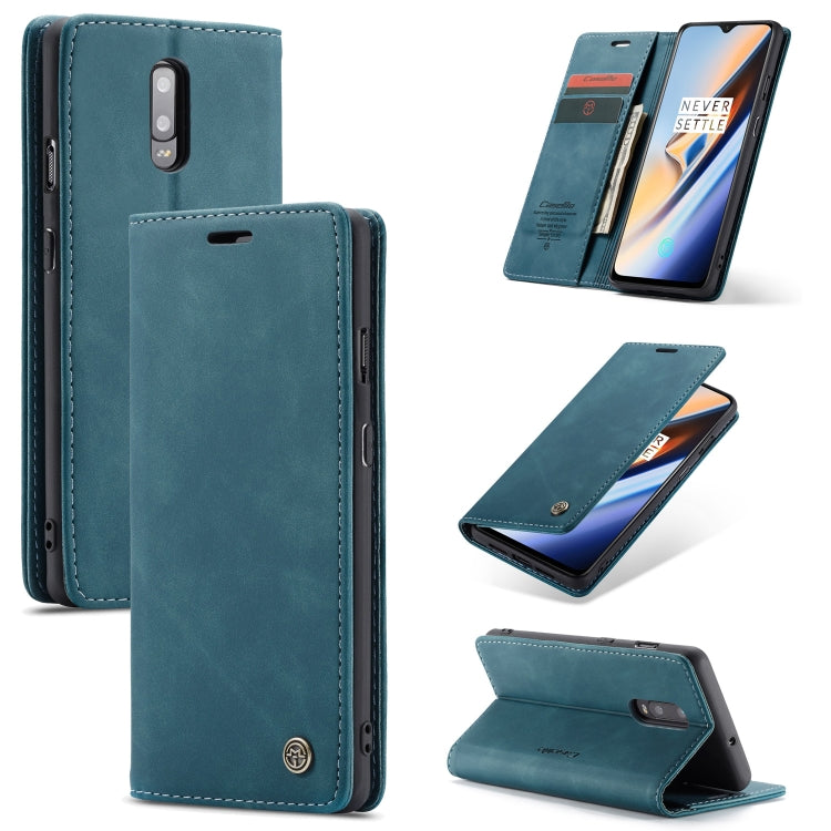 CaseMe-013 Multi-functional Retro Frosted Horizontal Flip Leather Case with Card Slot & Holder & Wallet, Compatible with OnePlus 7