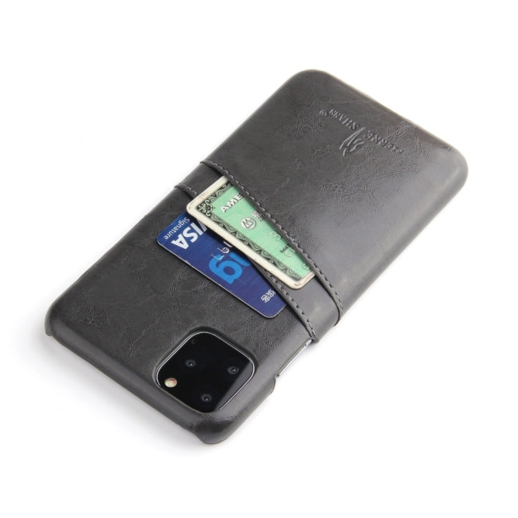 Fierre Shann Retro Oil Wax Texture PU Leather Case with Card Slots, Compatible with iPhone 11 Pro, compatible with iPhone 11 Pro