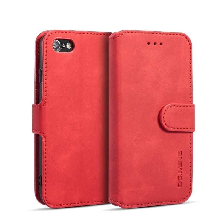 DG.MING Retro Oil Side Horizontal Flip Case with Holder & Card Slots & Wallet, compatible with iPhone 7 / 8