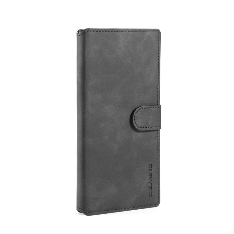 DG.MING Retro Oil Side Horizontal Flip Case with Holder & Card Slots & Wallet, compatible with Galaxy Note 10+