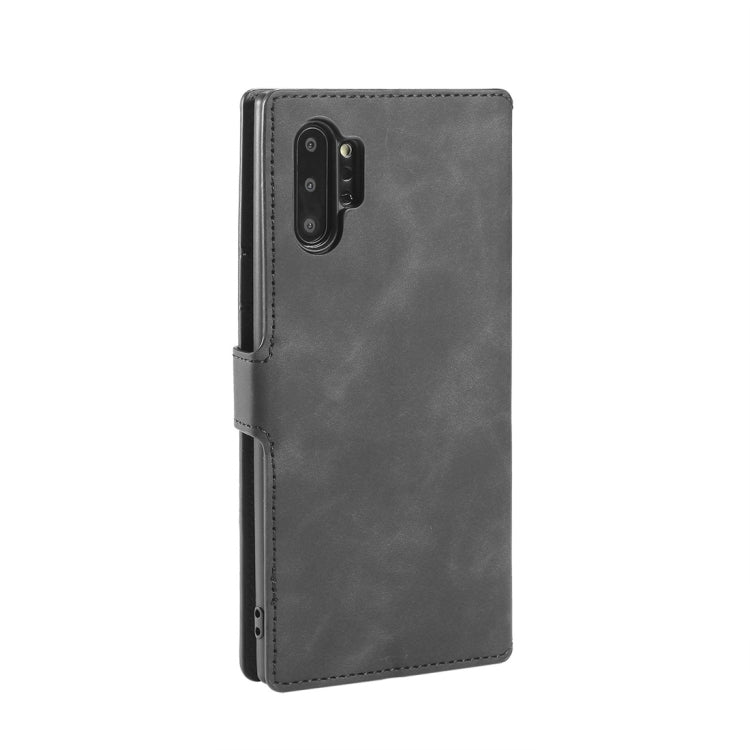 DG.MING Retro Oil Side Horizontal Flip Case with Holder & Card Slots & Wallet, compatible with Galaxy Note 10+