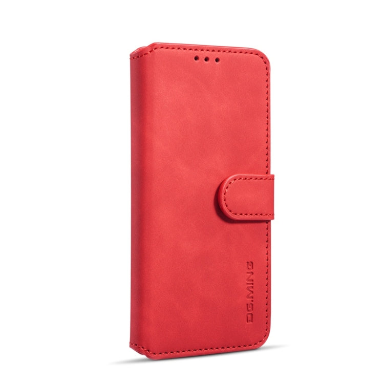 DG.MING Retro Oil Side Horizontal Flip Case with Holder & Card Slots & Wallet, compatible with Galaxy S9