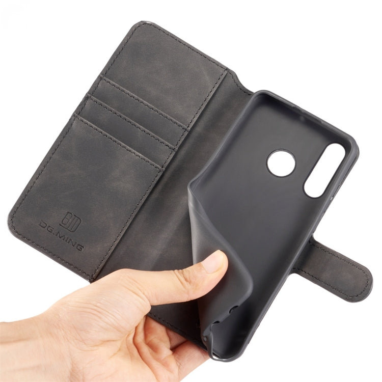 DG.MING Retro Oil Side Horizontal Flip Case with Holder & Card Slots & Wallet, compatible with Huawei P30 Lite