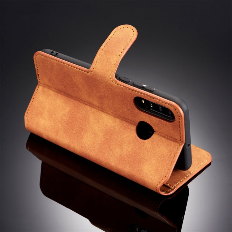 DG.MING Retro Oil Side Horizontal Flip Case with Holder & Card Slots & Wallet, compatible with Huawei P30 Lite