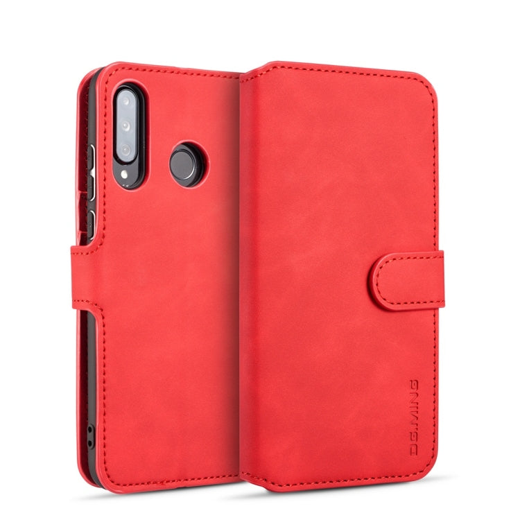 DG.MING Retro Oil Side Horizontal Flip Case with Holder & Card Slots & Wallet, compatible with Huawei P30 Lite