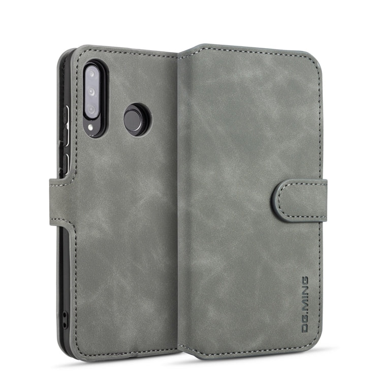 DG.MING Retro Oil Side Horizontal Flip Case with Holder & Card Slots & Wallet, compatible with Huawei P30 Lite