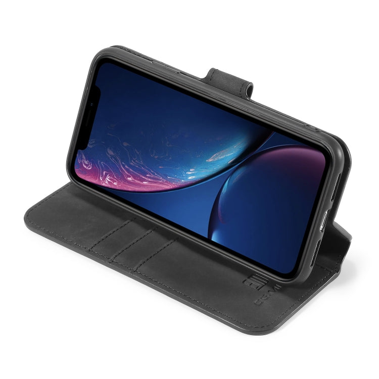 DG.MING Retro Oil Side Horizontal Flip Case with Holder & Card Slots & Wallet compatible with iPhone, Compatible with iPhone 11 (2019)