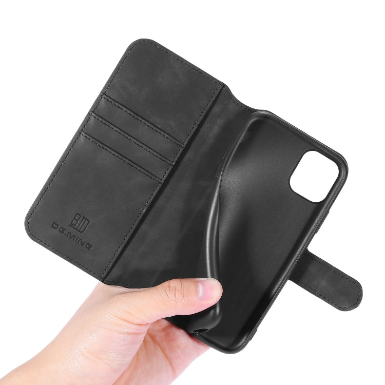 DG.MING Retro Oil Side Horizontal Flip Case with Holder & Card Slots & Wallet compatible with iPhone, Compatible with iPhone 11 (2019)