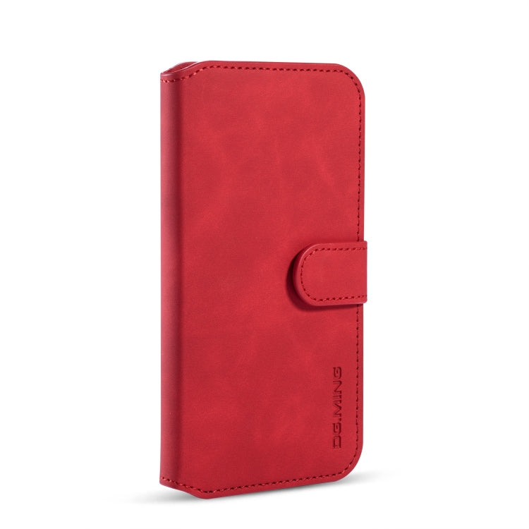 DG.MING Retro Oil Side Horizontal Flip Case with Holder & Card Slots & Wallet compatible with iPhone, Compatible with iPhone 11